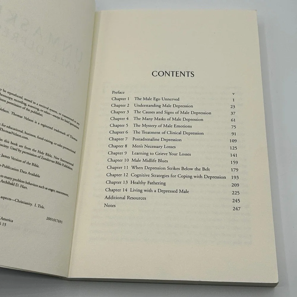 Unmasking Male Depression Hart 2001 Paperback Psychology Behavioral Self‎ Help